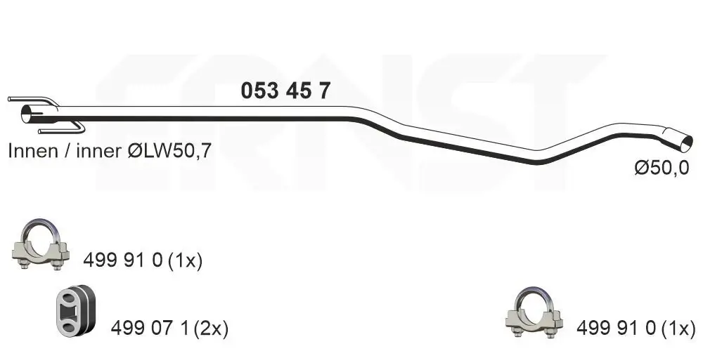 Abgasrohr Mitte ERNST 053457