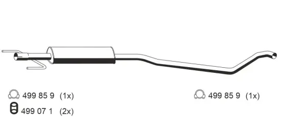 Mittelschalldämpfer ERNST 054195 Bild Mittelschalldämpfer ERNST 054195