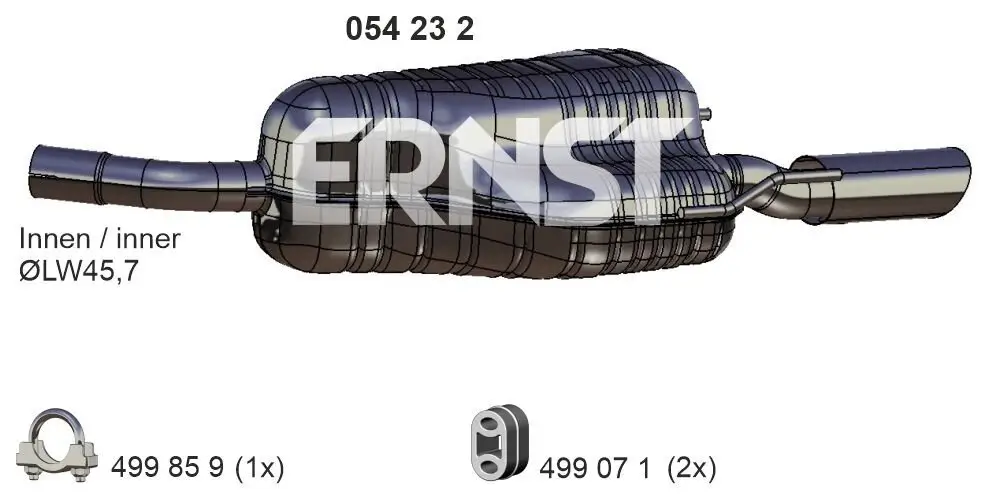 Endschalldämpfer ERNST 054232