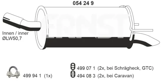 Endschalldämpfer ERNST 054249 Bild Endschalldämpfer ERNST 054249