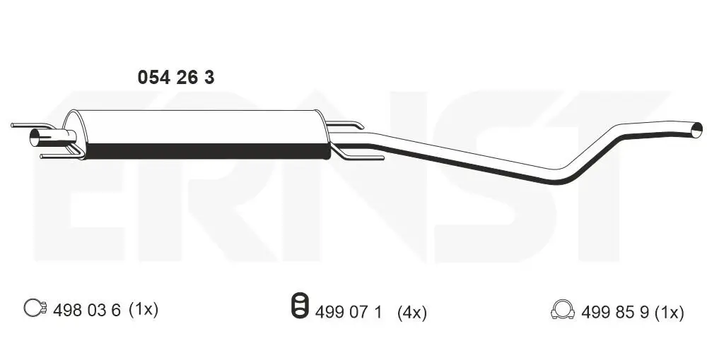 Mittelschalldämpfer ERNST 054263