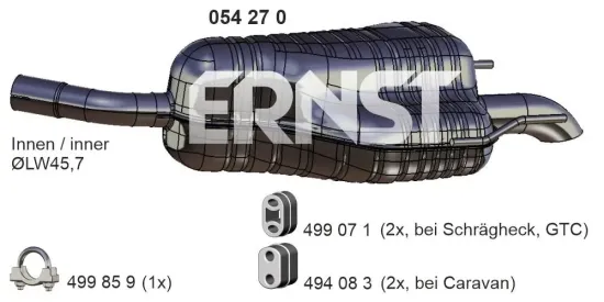 Endschalldämpfer ERNST 054270 Bild Endschalldämpfer ERNST 054270