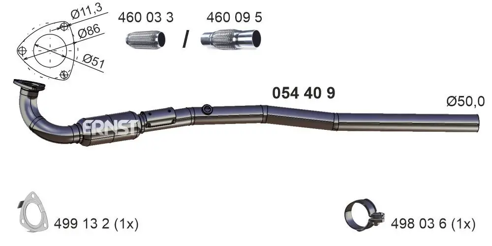 Abgasrohr ERNST 054409