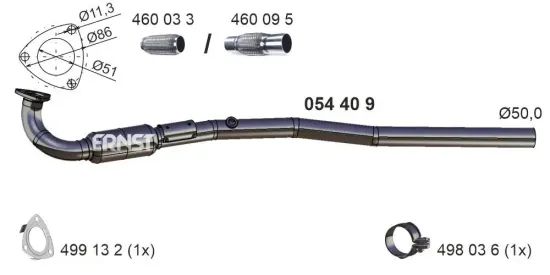 Abgasrohr ERNST 054409 Bild Abgasrohr ERNST 054409