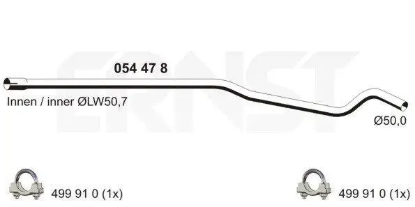 Abgasrohr Mitte ERNST 054478