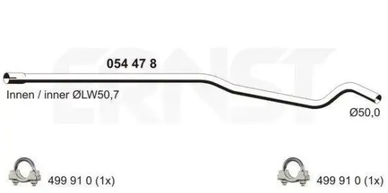 Abgasrohr Mitte ERNST 054478 Bild Abgasrohr Mitte ERNST 054478