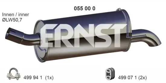 Endschalldämpfer ERNST 055000 Bild Endschalldämpfer ERNST 055000