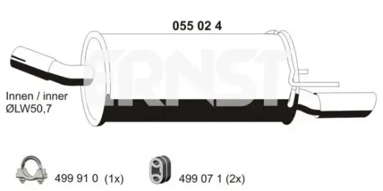 Endschalldämpfer ERNST 055024 Bild Endschalldämpfer ERNST 055024