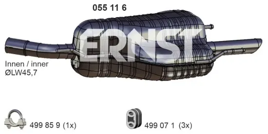 Endschalldämpfer ERNST 055116 Bild Endschalldämpfer ERNST 055116