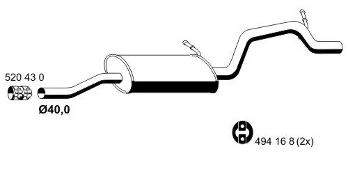 Endschalldämpfer ERNST 055161 Bild Endschalldämpfer ERNST 055161