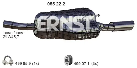 Endschalldämpfer ERNST 055222 Bild Endschalldämpfer ERNST 055222