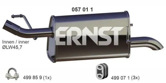 Endschalldämpfer ERNST 057011 Bild Endschalldämpfer ERNST 057011