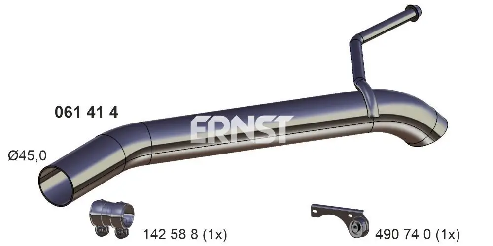 Abgasrohr hinten ERNST 061414