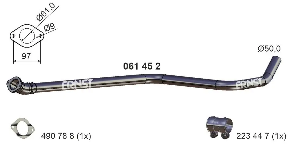 Abgasrohr mitte ERNST 061452
