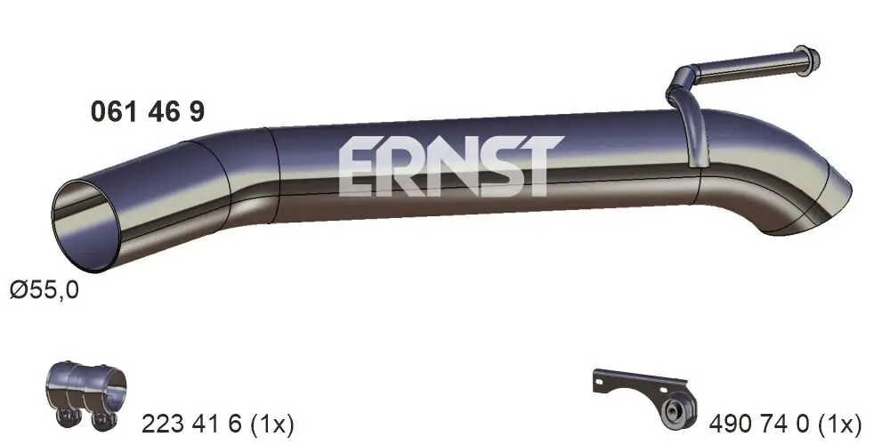 Abgasrohr hinten ERNST 061469