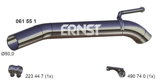 Abgasrohr hinten ERNST 061551 Bild Abgasrohr hinten ERNST 061551