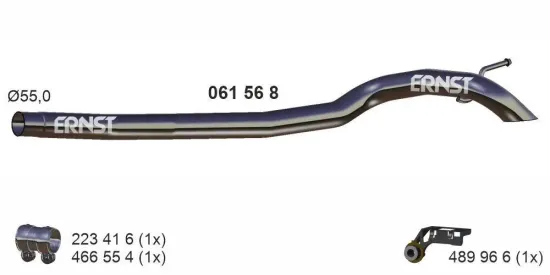 Abgasrohr hinten ERNST 061568 Bild Abgasrohr hinten ERNST 061568