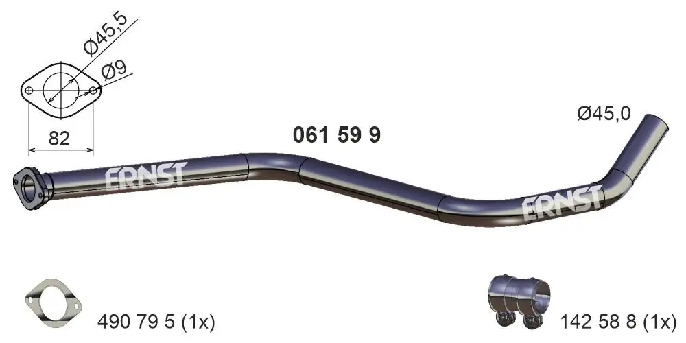 Abgasrohr Mitte ERNST 061599