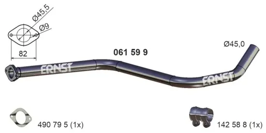 Abgasrohr Mitte ERNST 061599 Bild Abgasrohr Mitte ERNST 061599