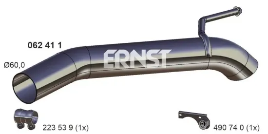 Abgasrohr hinten ERNST 062411 Bild Abgasrohr hinten ERNST 062411