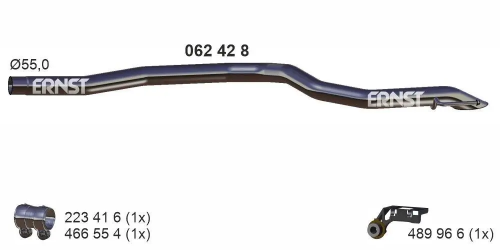 Abgasrohr hinten ERNST 062428