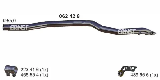 Abgasrohr hinten ERNST 062428 Bild Abgasrohr hinten ERNST 062428
