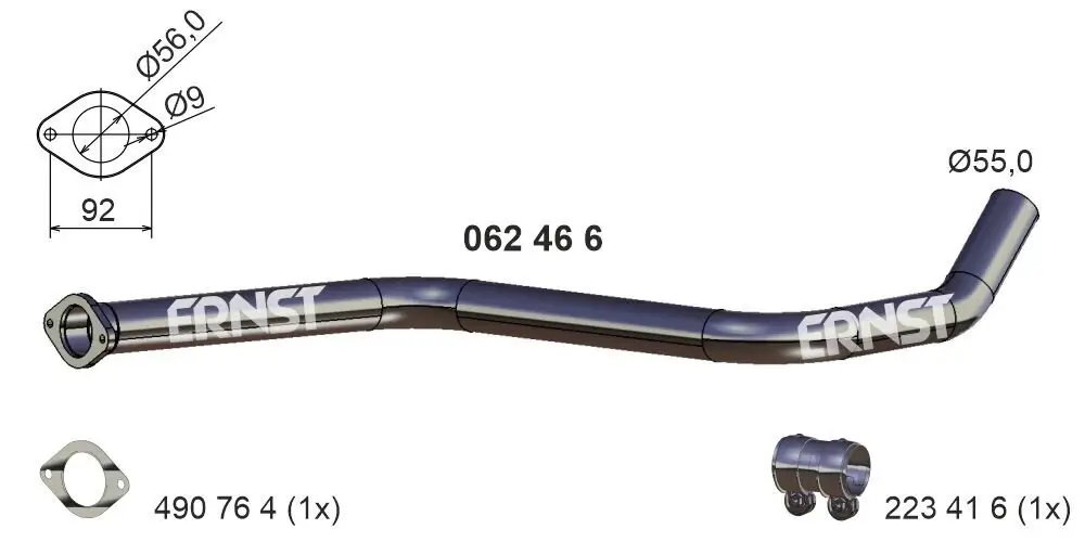 Abgasrohr Mitte ERNST 062466