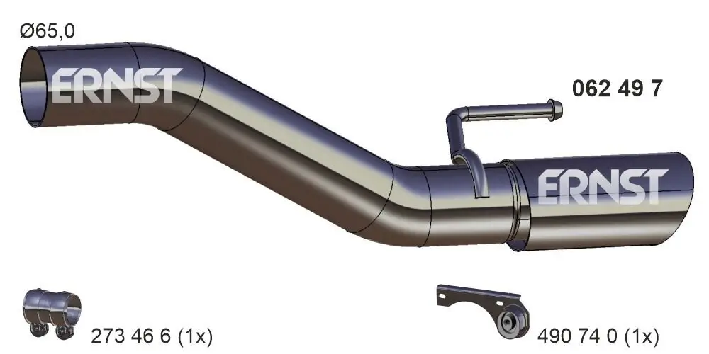 Abgasrohr hinten ERNST 062497