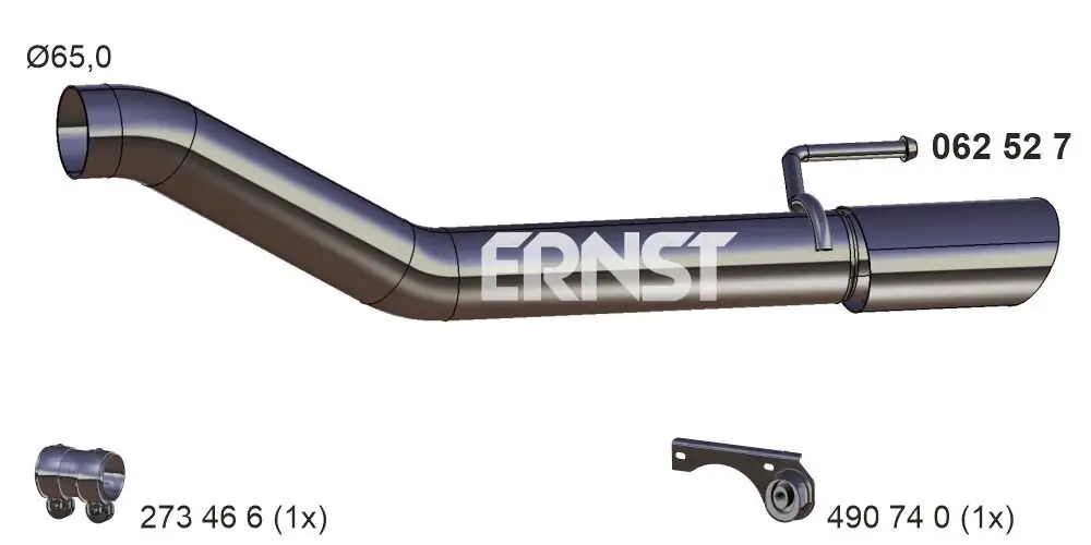 Abgasrohr hinten ERNST 062527