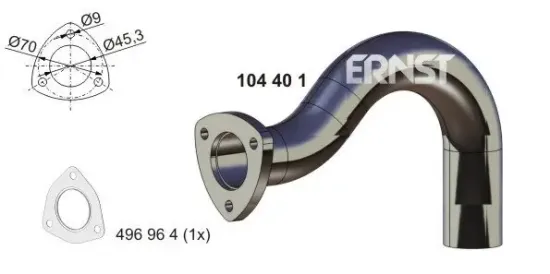 Abgasrohr hinten ERNST 104401 Bild Abgasrohr hinten ERNST 104401