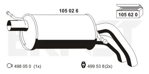 Endschalldämpfer ERNST 105026 Bild Endschalldämpfer ERNST 105026