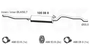 Mittelschalldämpfer ERNST 105088