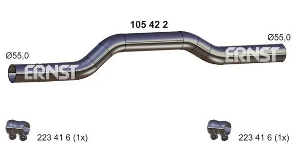 Abgasrohr Mitte ERNST 105422