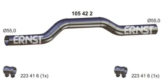 Abgasrohr Mitte ERNST 105422 Bild Abgasrohr Mitte ERNST 105422