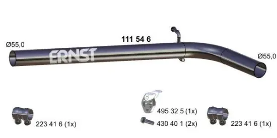 Abgasrohr ERNST 111546 Bild Abgasrohr ERNST 111546
