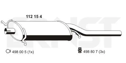 Endschalldämpfer ERNST 112154