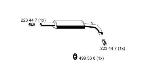 Mittelschalldämpfer ERNST 112246 Bild Mittelschalldämpfer ERNST 112246