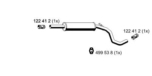 Mittelschalldämpfer ERNST 112260 Bild Mittelschalldämpfer ERNST 112260