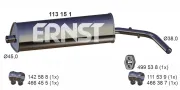 Mittelschalldämpfer ERNST 113151