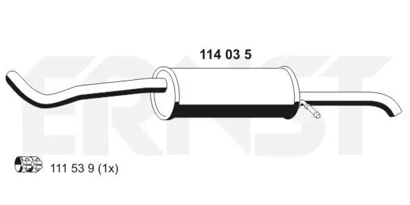 Endschalldämpfer ERNST 114035