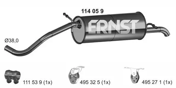 Endschalldämpfer ERNST 114059