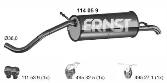 Endschalldämpfer ERNST 114059 Bild Endschalldämpfer ERNST 114059
