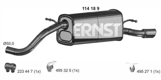 Endschalldämpfer ERNST 114189 Bild Endschalldämpfer ERNST 114189