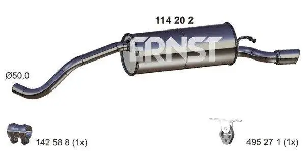 Endschalldämpfer ERNST 114202