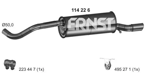 Endschalldämpfer ERNST 114226