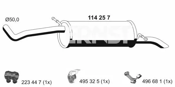 Endschalldämpfer ERNST 114257 Bild Endschalldämpfer ERNST 114257