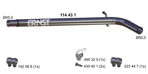 Abgasrohr Mitte ERNST 114431