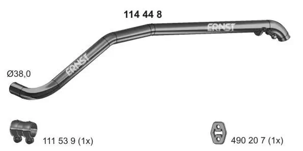 Abgasrohr hinten ERNST 114448