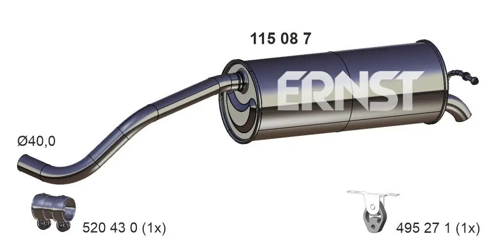 Endschalldämpfer ERNST 115087