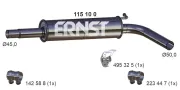 Mittelschalldämpfer ERNST 115100